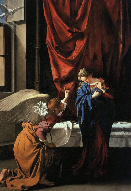 Orazio Gentileschi Annunciation   77 oil painting picture